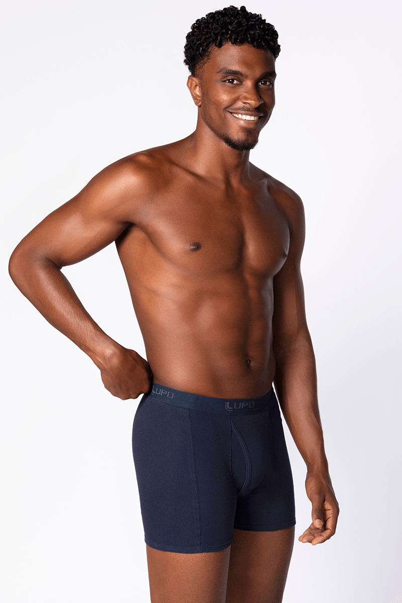 Cueca Boxer Adulto Algodão Com Abertura Lupo