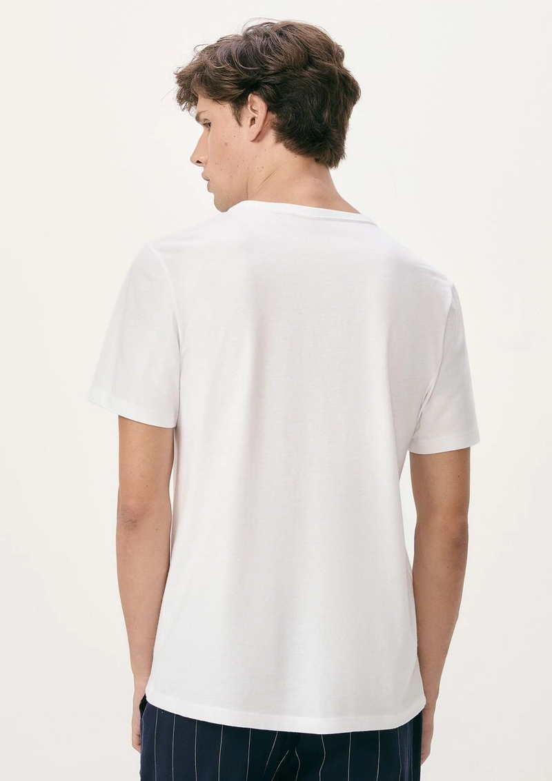 camiseta básica masculina manga curta slim - branco