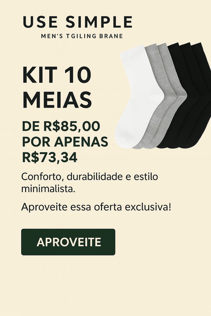Kit 10 Pares Meias Lupo Cano Baixo Curto Tornozelo Algodão Masculina Meia Feminina Original - Preto
